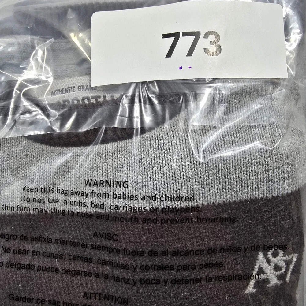 Aeropostale Mens Small Brown Striped Sweater A87 Logo Crewneck Cotton Pullover